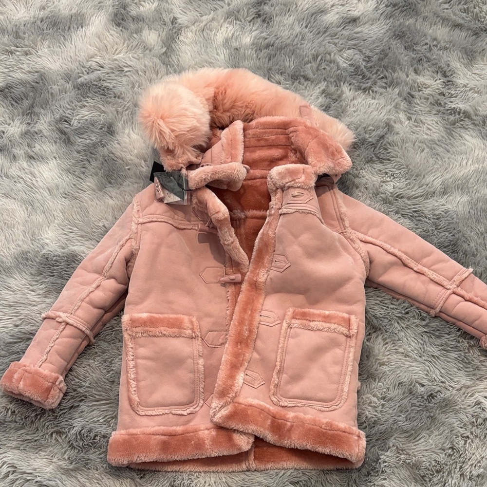 Jordan Craig Blush Pink Kids Pea Coat